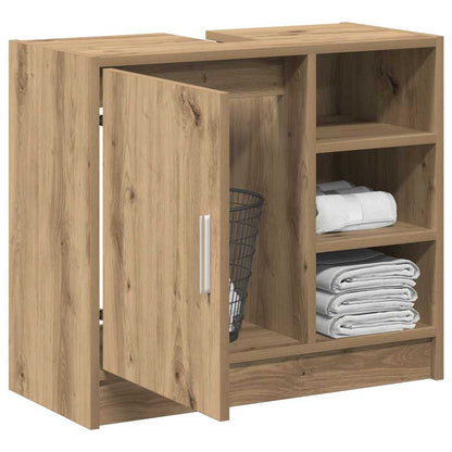 Mobile da Bagno con porta Rovere artigianale 63 x 29 x 55 cm