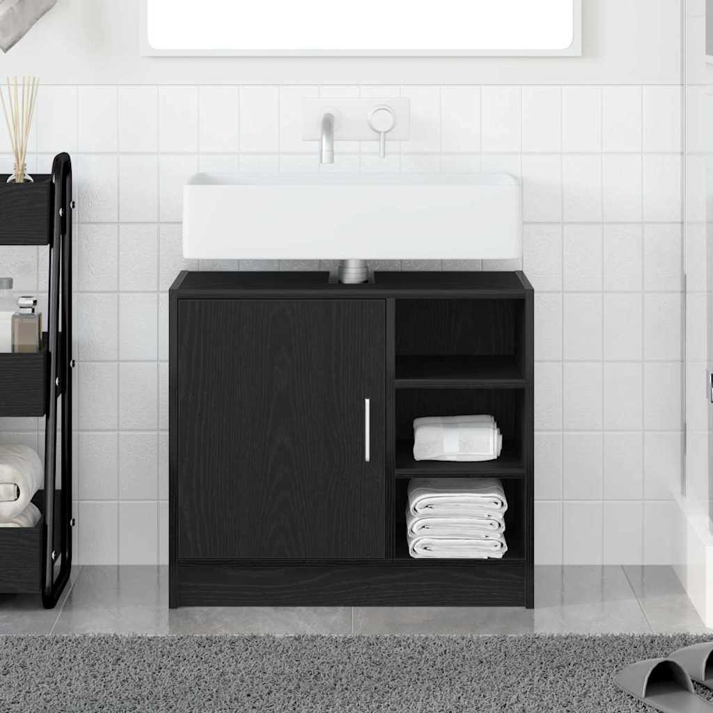 Mobile da Bagno Rovere Nero 63 x 29 x 55 cm Legno multistrato