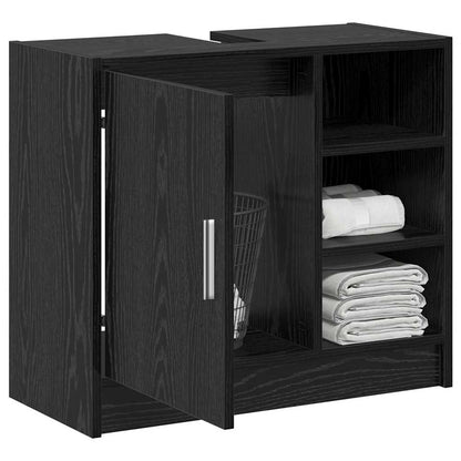 Mobile da Bagno Rovere Nero 63 x 29 x 55 cm Legno multistrato