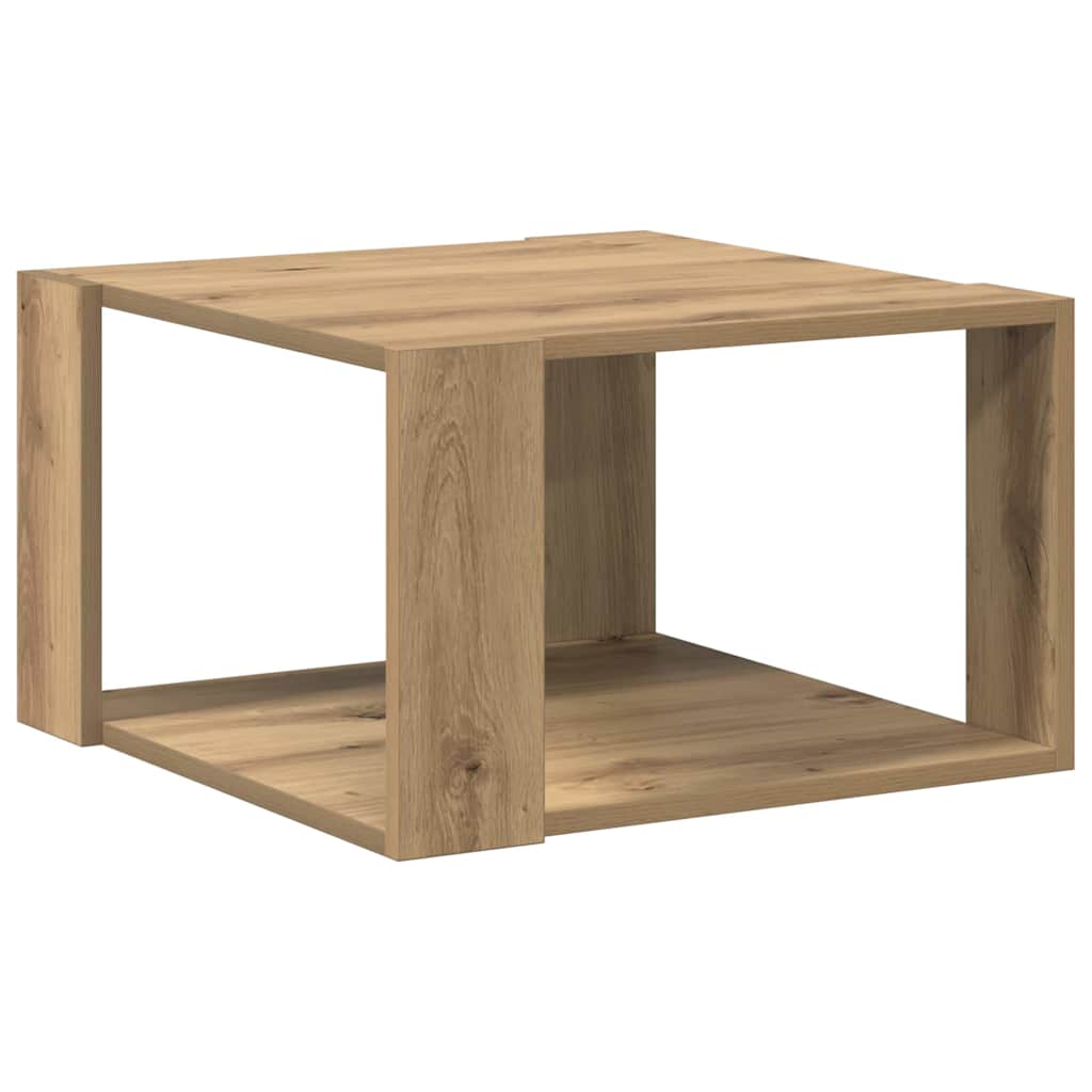 Tavolino da salotto Rovere artigianale 51,5 x 51,5 x 30 cm