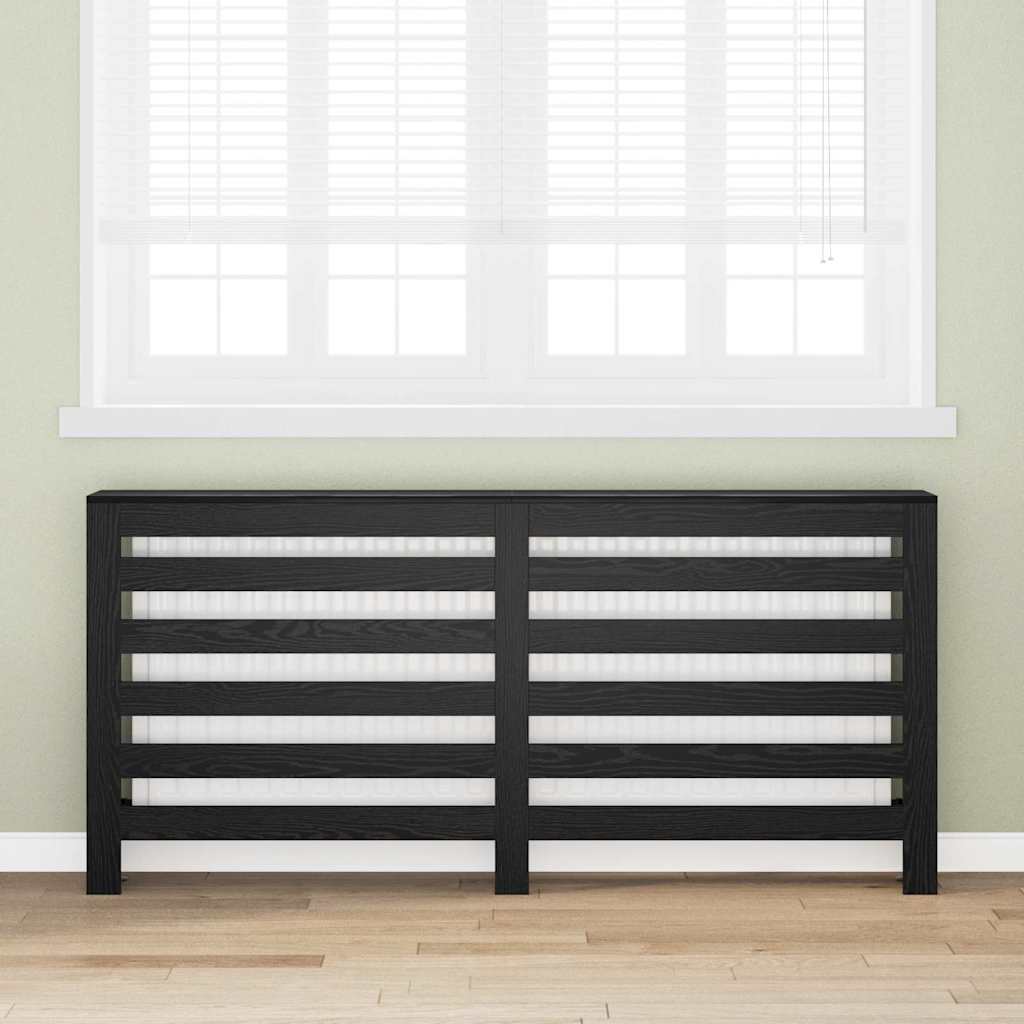 Copertura per radiatori Rovere Nero 175 x 20 x 82 cm