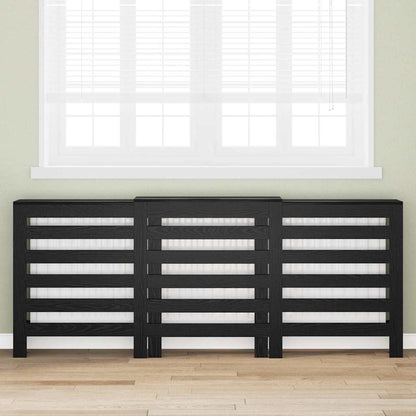 Copertura per radiatori Rovere Nero 205 x 21,5 x 83,5 cm