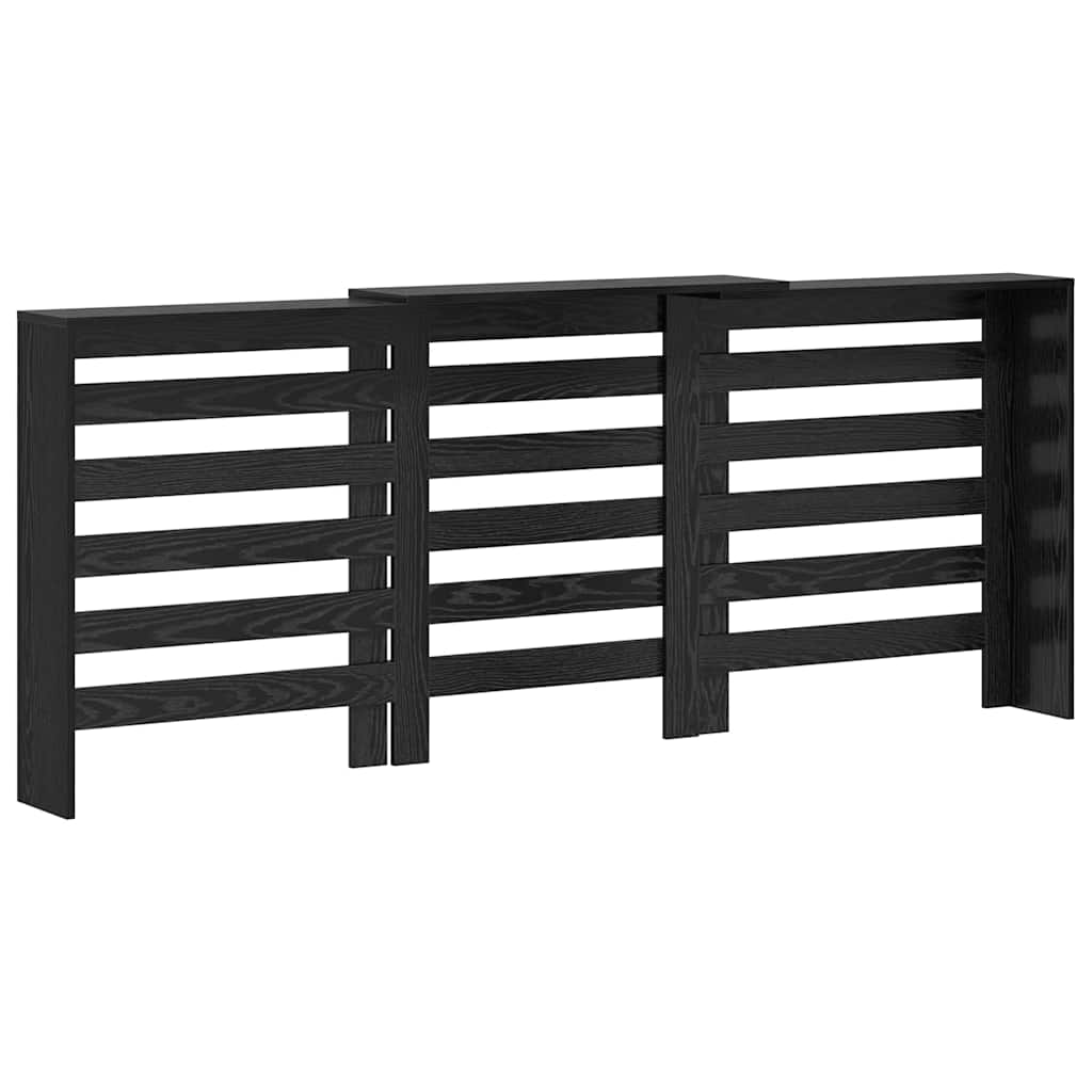Copertura per radiatori Rovere Nero 205 x 21,5 x 83,5 cm