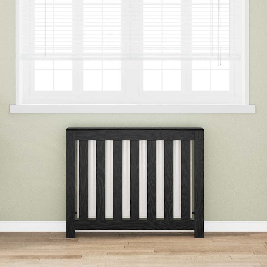 Copertura per radiatori Rovere Nero 104 x 20 x 82 cm