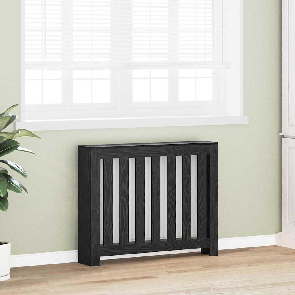 Copertura per radiatori Rovere Nero 104 x 20 x 82 cm