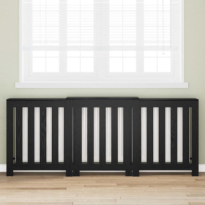 Copertura per radiatori Rovere Nero 205 x 21,5 x 83,5 cm