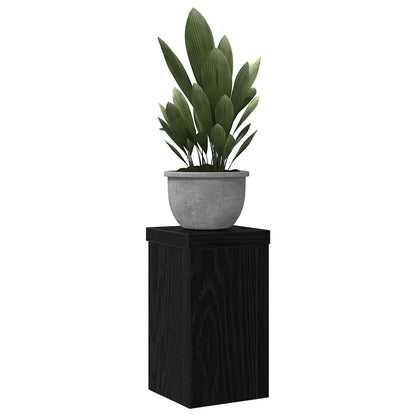 Supporto per piante 2 pcs Rovere Nero 10 x 10 x 18 cm