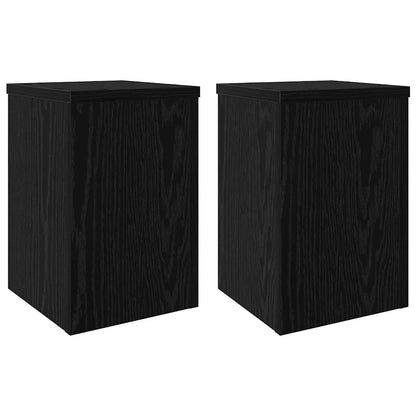 Supporto per piante 2 pcs Rovere Nero 20 x 20 x 30 cm