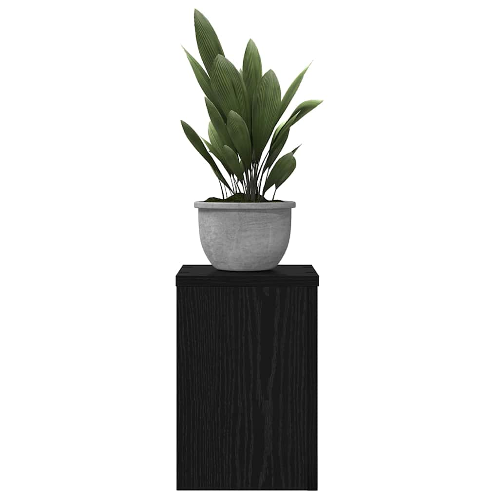 Supporto per piante 2 pcs Rovere Nero 20 x 20 x 30 cm