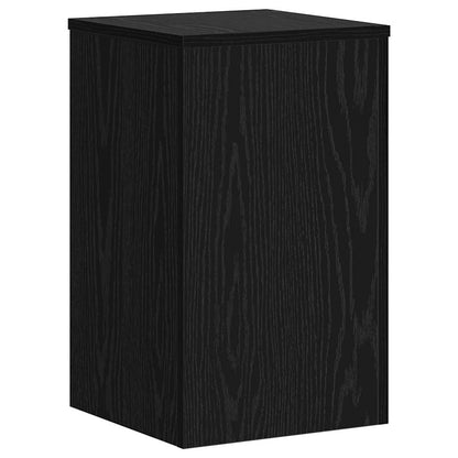 Supporto per piante 2 pcs Rovere Nero 30 x 30 x 50 cm