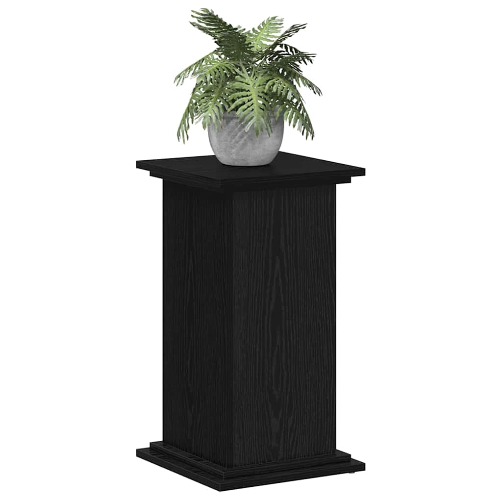 Supporto per piante Rovere Nero 33 x 33 x 60 cm