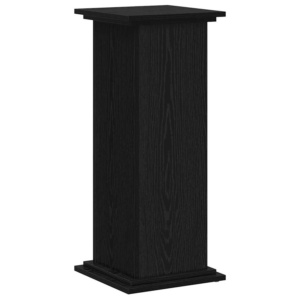 Supporto per piante Rovere Nero 33 x 33 x 80 cm