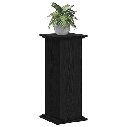 Supporto per piante Rovere Nero 33 x 33 x 80 cm