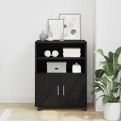 Armadietto con lo scaffale Rovere Nero 60 x 48 x 74.5 cm