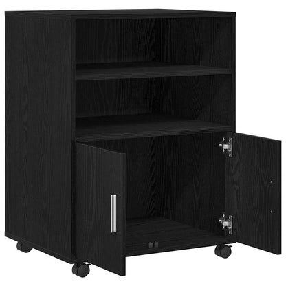Armadietto con lo scaffale Rovere Nero 60 x 48 x 74.5 cm