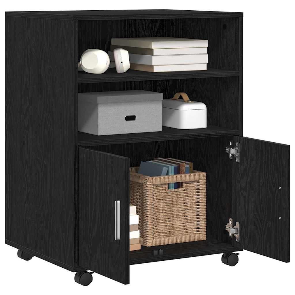 Armadietto con lo scaffale Rovere Nero 60 x 48 x 74.5 cm