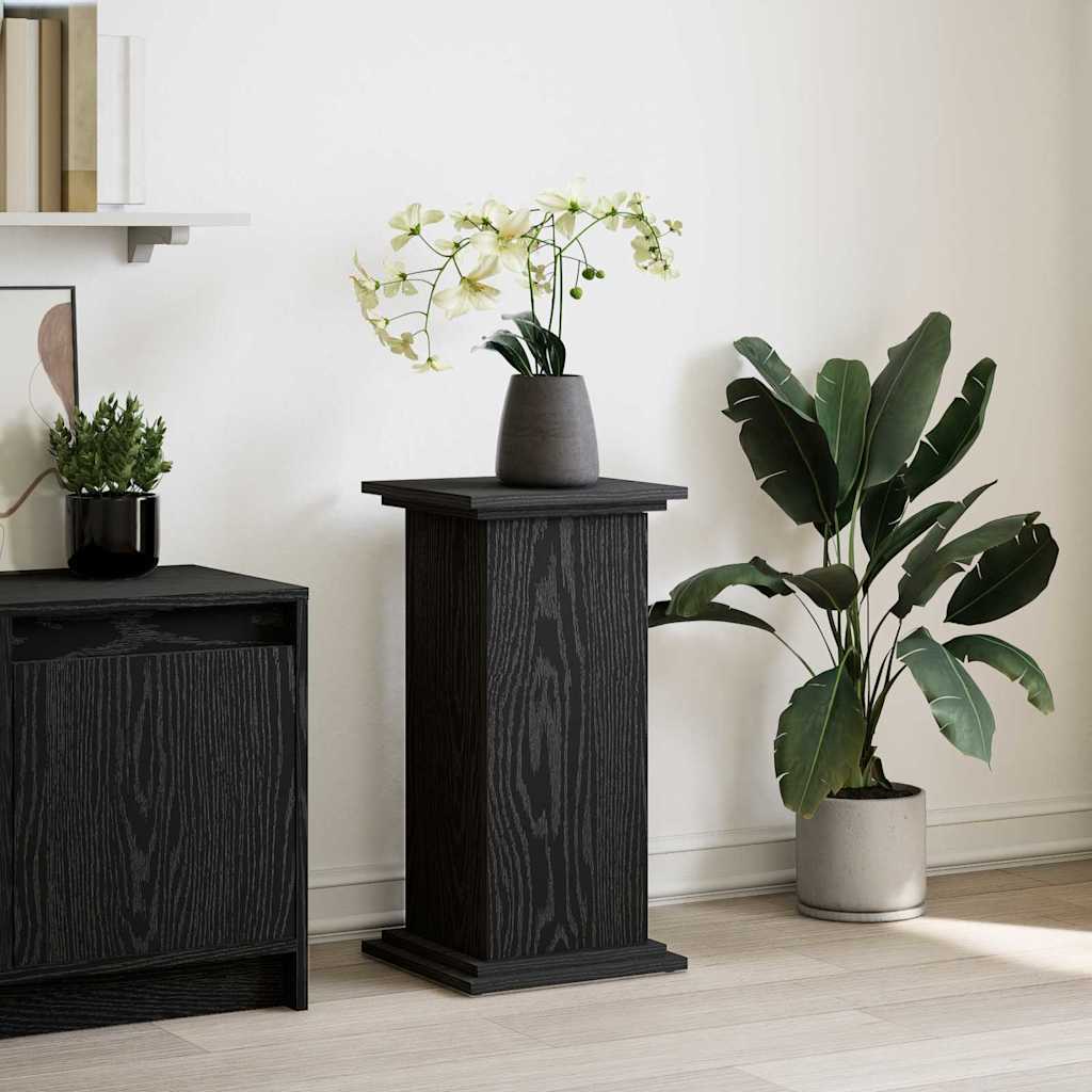 Supporto di esposizione con porta Rovere Nero 31 x 30 x 60 cm