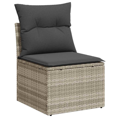 Set Divano da Giardino con cuscino 8 pcs Grigio chiaro