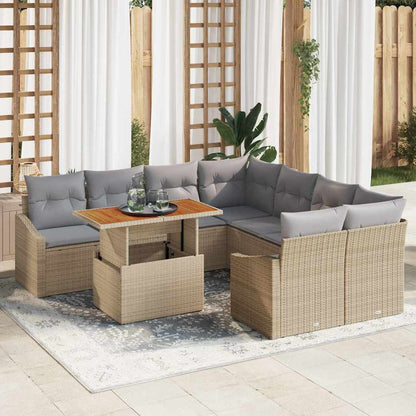 Set da Pranzo per Giardino Beige e grigio 100 x 55 x 73 cm