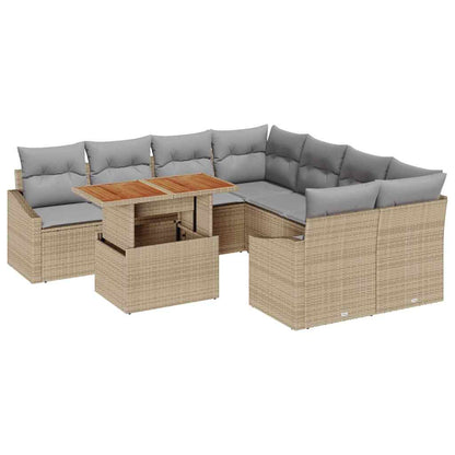 Set da Pranzo per Giardino Beige e grigio 100 x 55 x 73 cm
