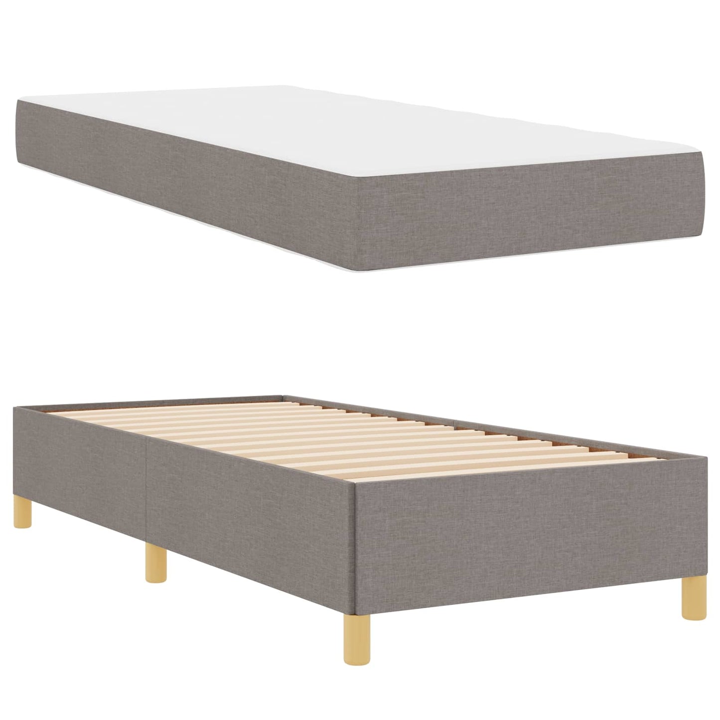 Struttura del letto con materasso Talpa 90 x 190 cm Tessuto