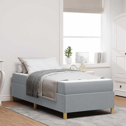 Struttura del letto Grigio chiaro 100 x 200 cm Tessuto