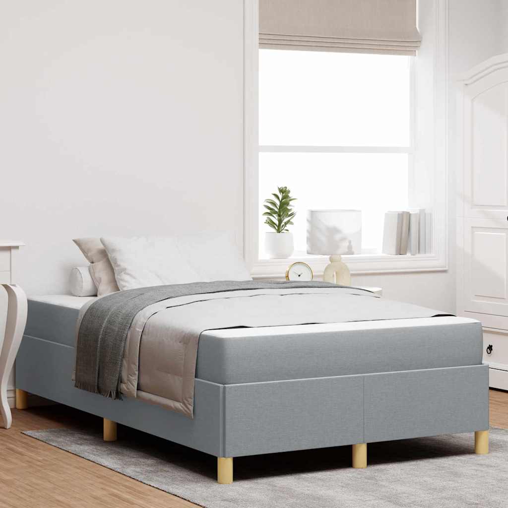 Struttura del letto Grigio chiaro 120 x 190 cm Tessuto