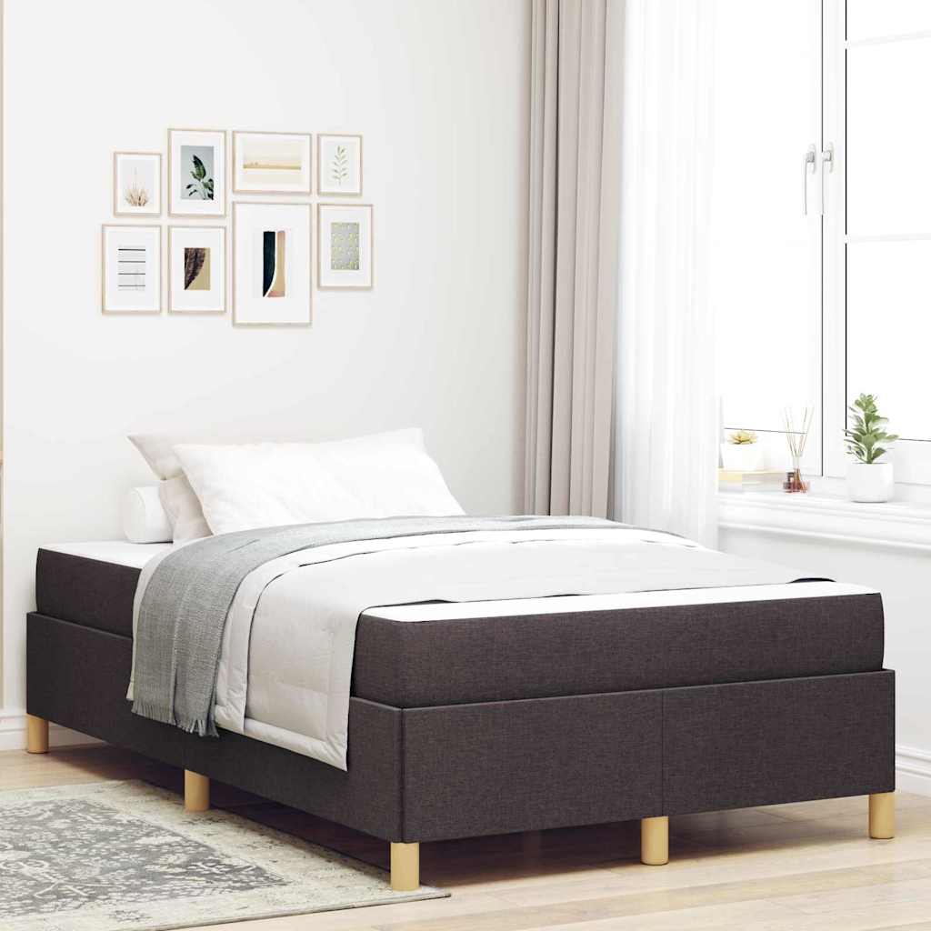 Struttura del letto Marrone Scuro 120 x 190 cm Tessuto
