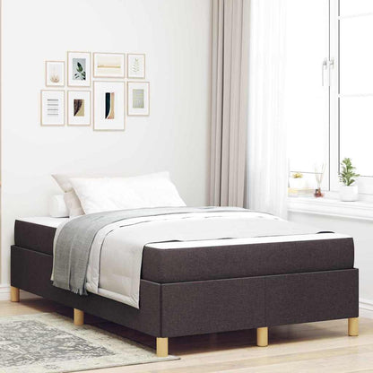 Struttura del letto Marrone Scuro 120 x 190 cm Tessuto