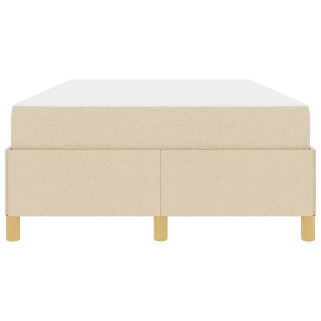Struttura del letto con materasso Crema 120 x 190 cm Tessuto
