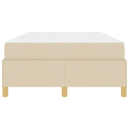Struttura del letto con materasso Crema 120 x 190 cm Tessuto