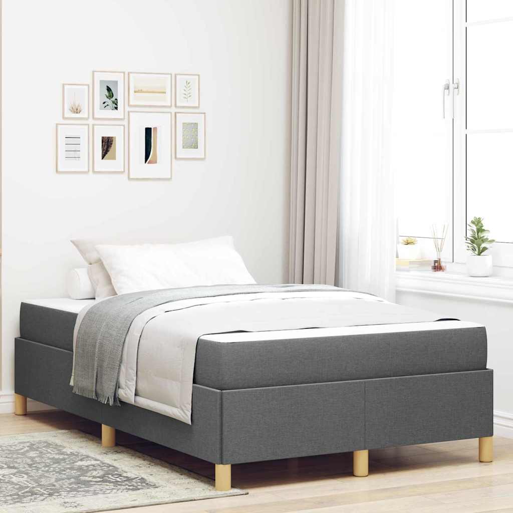 Struttura del letto Grigio scuro 120 x 200 cm Tessuto