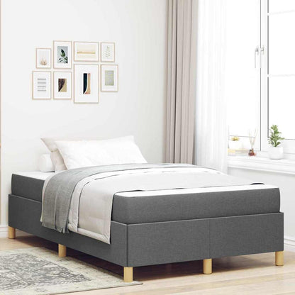 Struttura del letto Grigio scuro 120 x 200 cm Tessuto