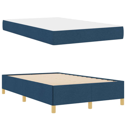 Struttura del letto con materasso Blu 120 x 200 cm Tessuto