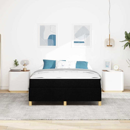 Struttura del letto con materasso Nero 140 x 190 cm Tessuto