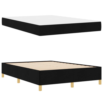 Struttura del letto con materasso Nero 140 x 190 cm Tessuto
