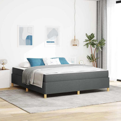 Struttura del letto Grigio scuro 180 x 200 cm Tessuto
