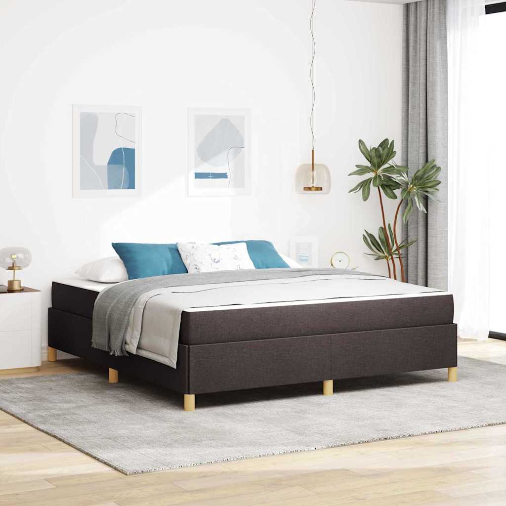 Struttura del letto Marrone Scuro 180 x 200 cm Tessuto