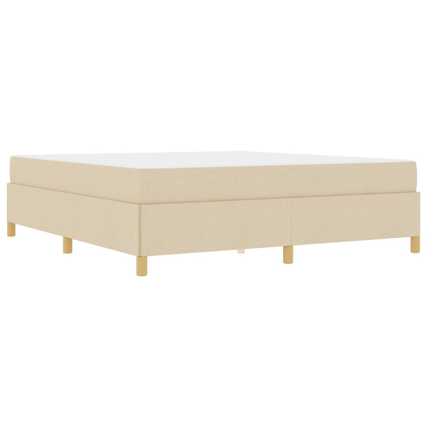 Struttura del letto con materasso Crema 180 x 200 cm Tessuto