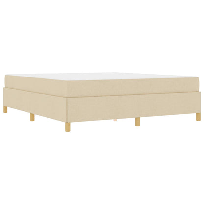 Struttura del letto con materasso Crema 180 x 200 cm Tessuto