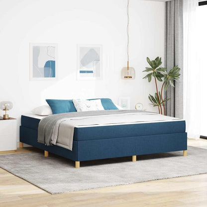 Struttura del letto con materasso Blu 180 x 200 cm Tessuto