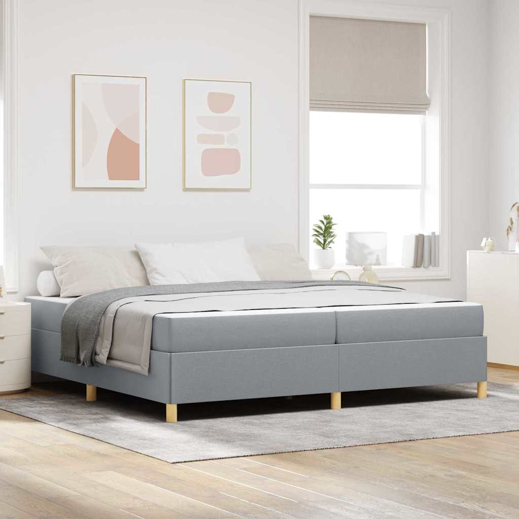 Struttura del letto Grigio chiaro 200 x 200 cm Tessuto