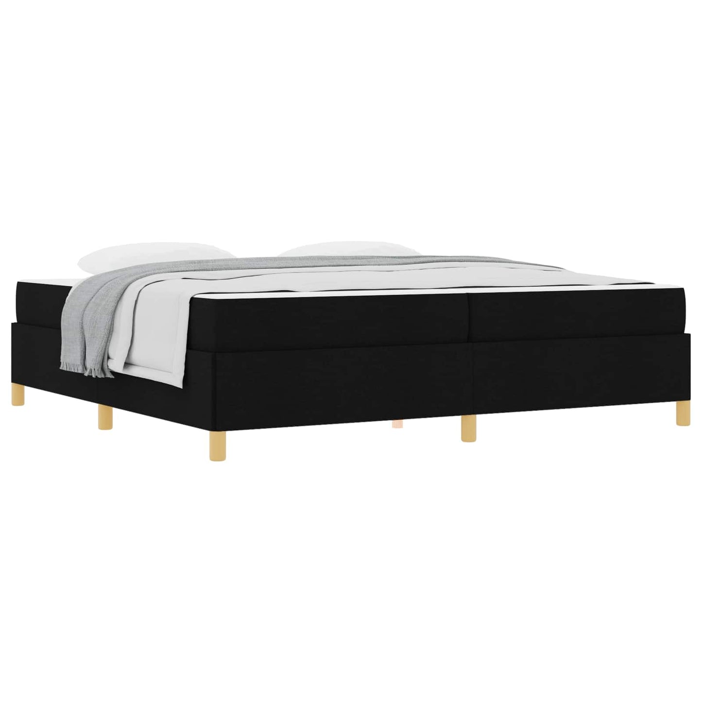 Struttura del letto con materasso Nero 200 x 200 cm Tessuto