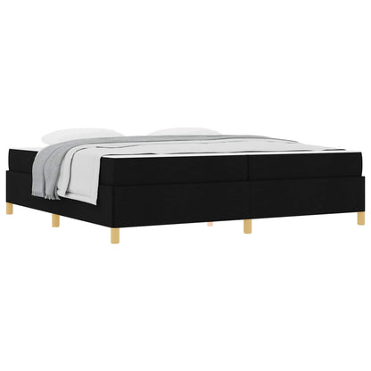 Struttura del letto con materasso Nero 200 x 200 cm Tessuto