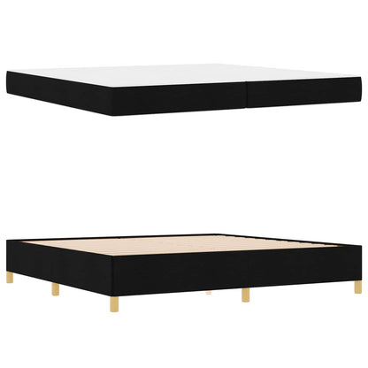 Struttura del letto con materasso Nero 200 x 200 cm Tessuto