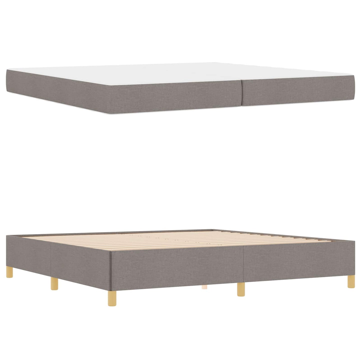 Struttura del letto con materasso Talpa 200 x 200 cm Tessuto
