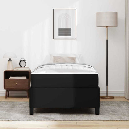Struttura del letto con materasso Nero 80 x 200 cm Tessuto
