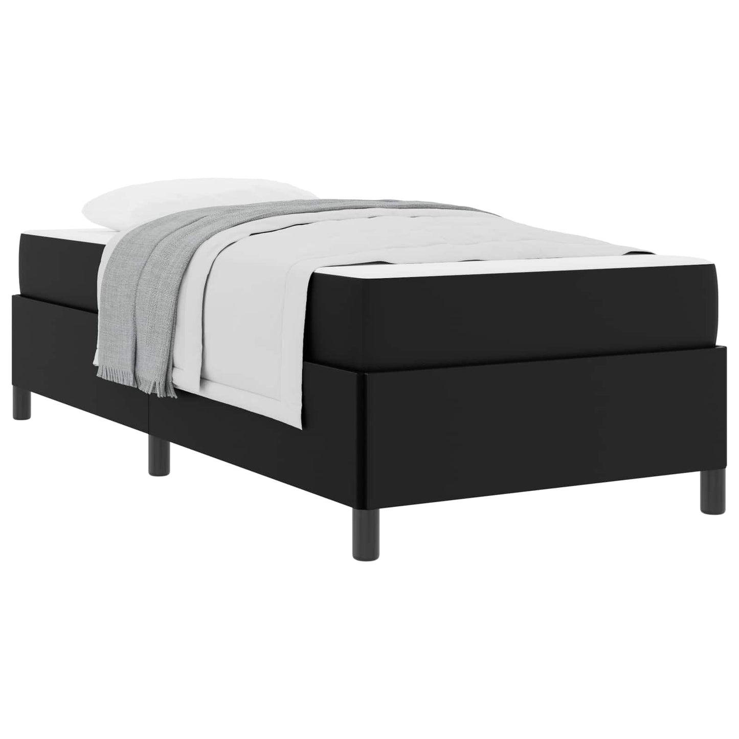 Struttura del letto con materasso Nero 80 x 200 cm Tessuto