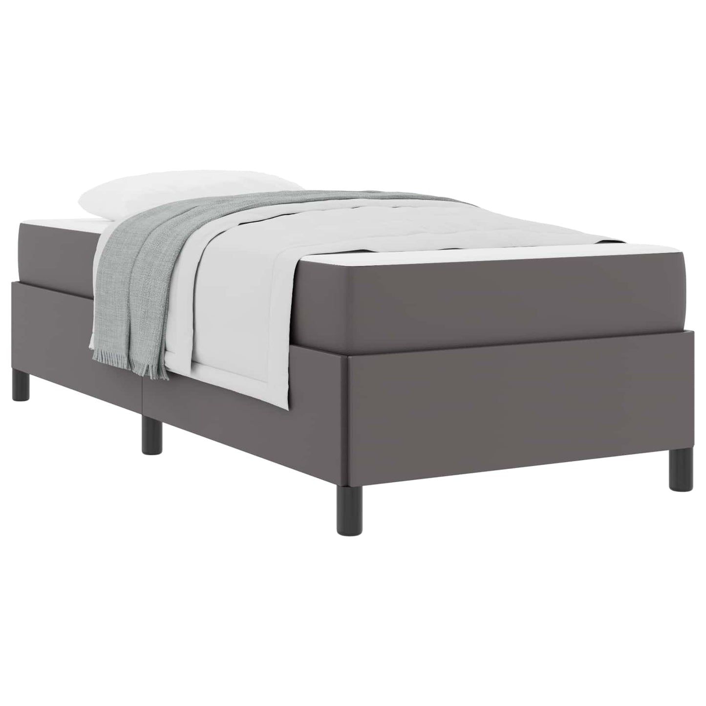 Struttura del letto con materasso Grigio 80 x 200 cm Tessuto