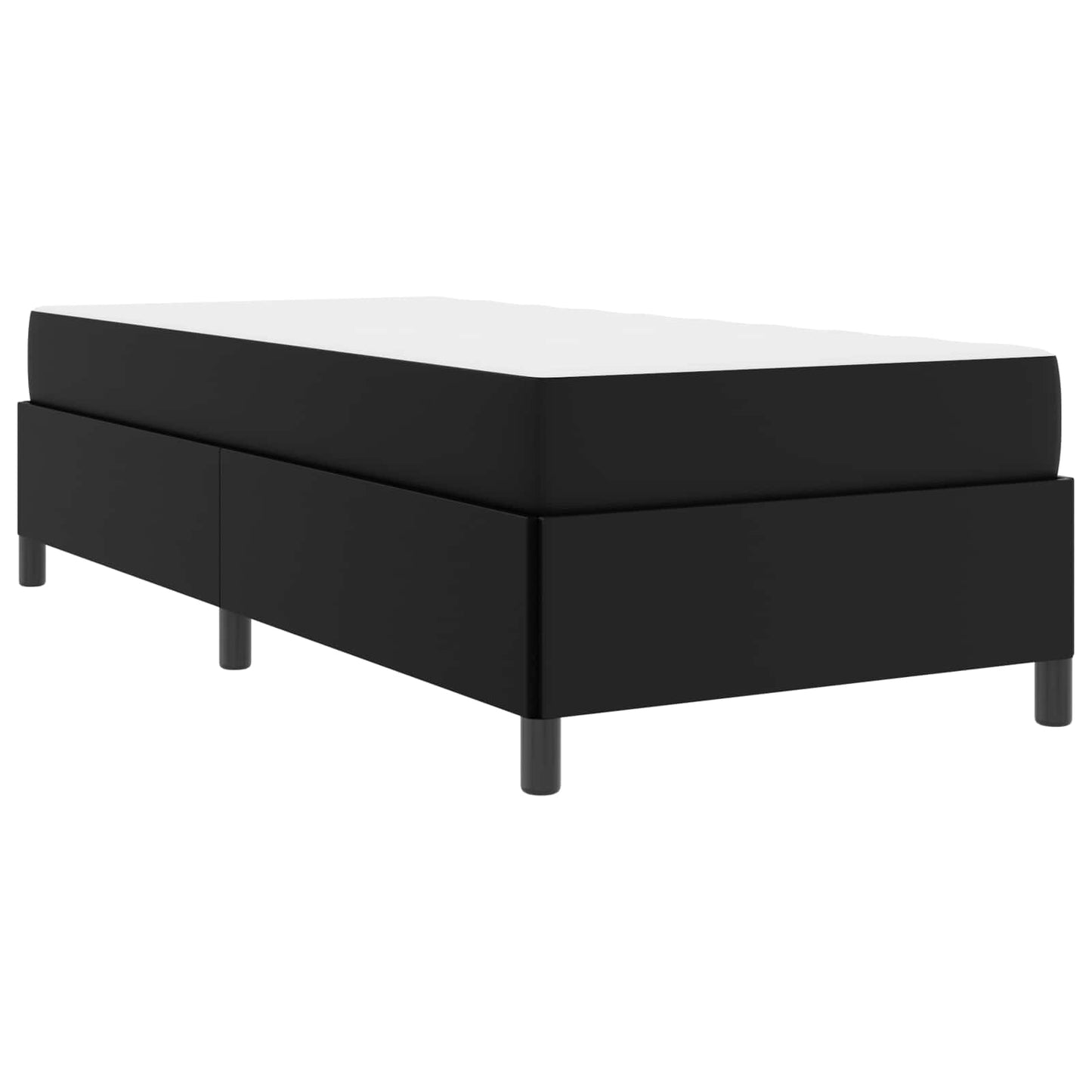 Struttura del letto con materasso Nero 90 x 190 cm Tessuto